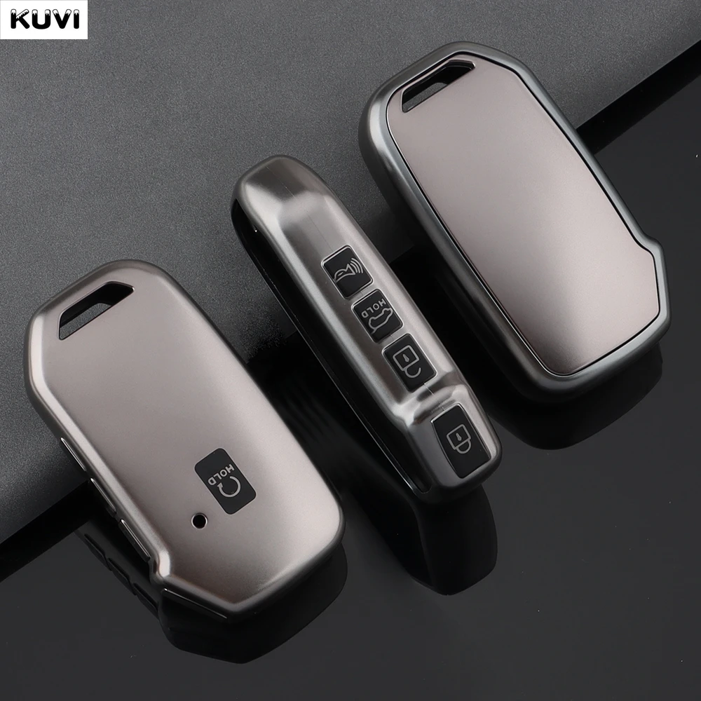 5 Buttons Gun Grey TPU Car Key Case Cover Fob Keychain For Kia Ceed Cerato Forte NIRO Seltos Sorento Soul Sportage Telluride K5