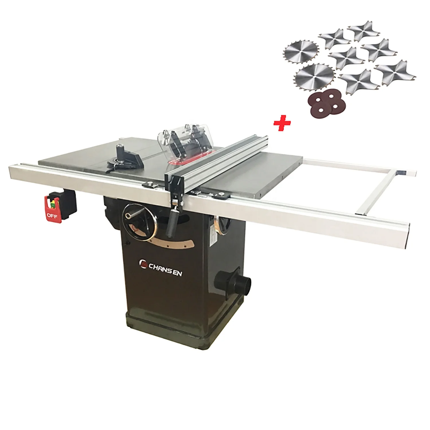 

Chansen Item#25101 Left Tilting Harvey Precision Wood Table Saw With #DA08 8inch Dado Set