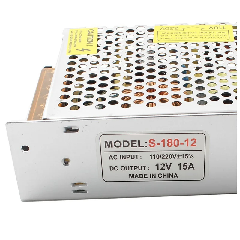 ABBN-2X S-180-12 Tira de luz LED Interruptor de pantalla Fuente de alimentación DC 12V 15A 180W
