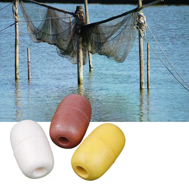 2Pcs 7*11CM Oval Fishing Net Buoy Float Deep Water Foam Float Crab Pot Marker Drift Anchor Rope Floating Buoy For Fishing Tackle