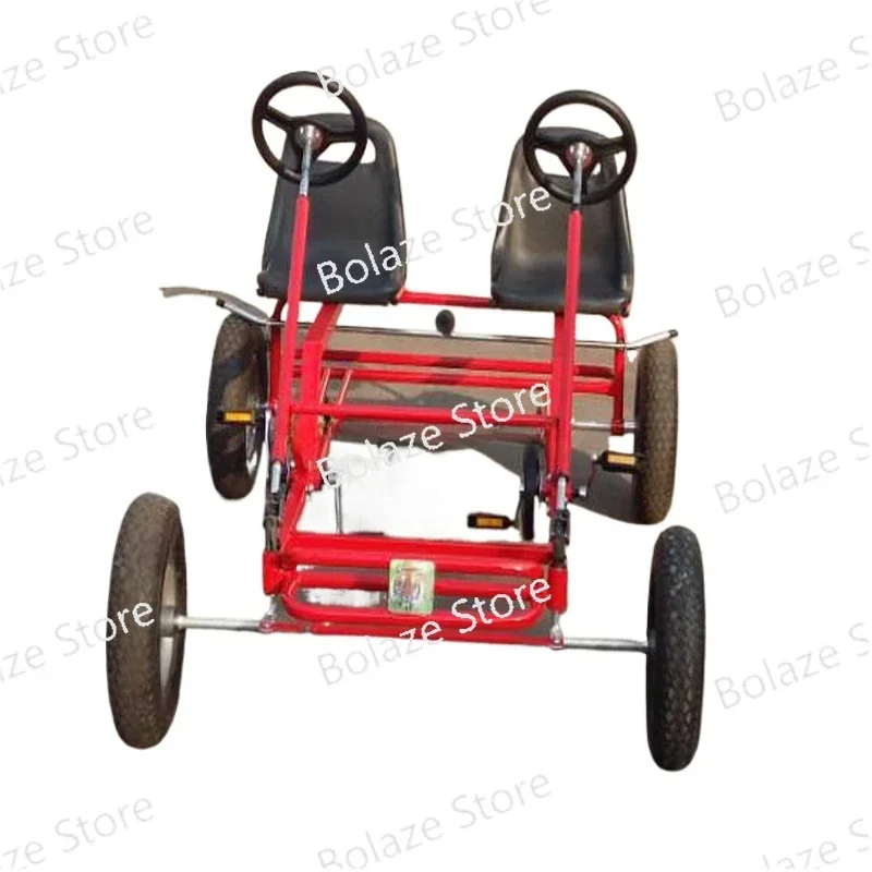 Plastic Four Wheel Heavy Duty Adults 4 Wheel Pedal Go Cart