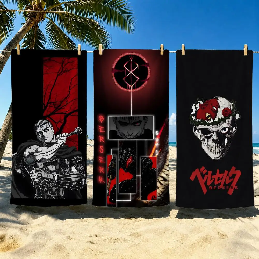 Manga B-Berserk-k Towel Towel Soft Pool Gift For Travel Gym Shower Cool Camping Quick Dry Sports  Large Beach Towel
