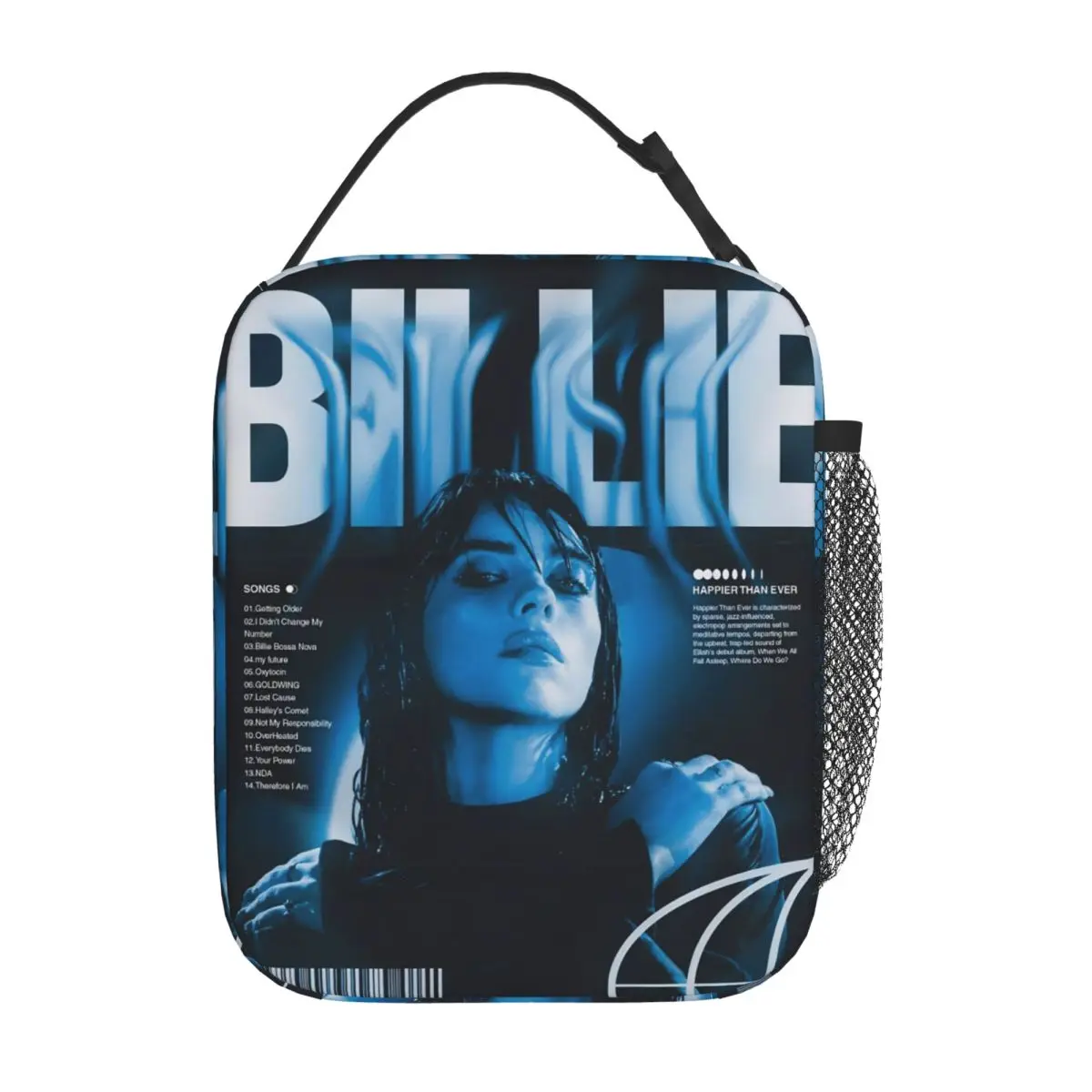 B-Billie-Girl E-eilish Insulated Lunch Bag Thermal Bag  Meal Container Leakproof Tote Lunch Box Men Women College Outdoor
