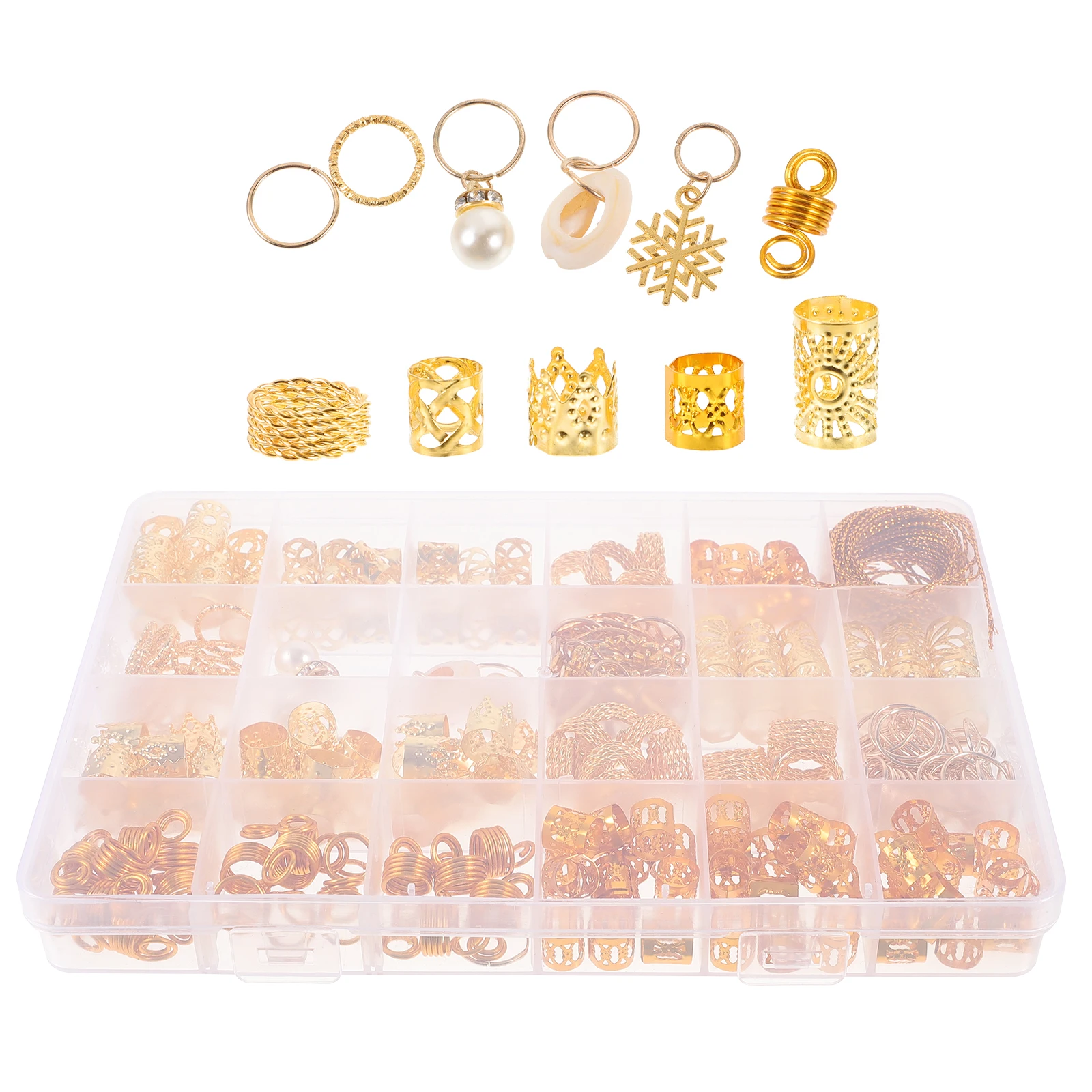 

257 Pcs Crown Hair Ring Braid Accessories for Women Braiding to Weave Charms Braids Iron Dreadlocks