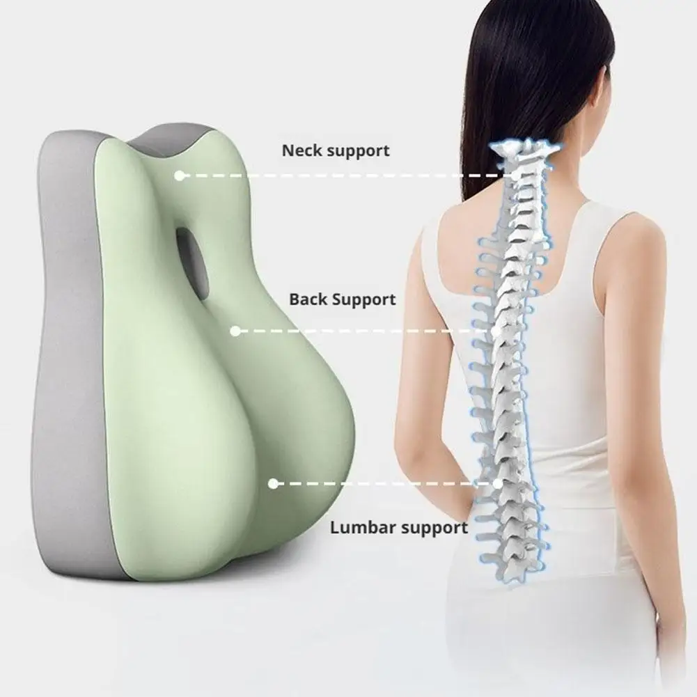 Ergonomic Memory Foam Seat Cushion Bed Sofa Lumbar Hip Sitting Sleeping Relieve Back Hip Pressure Comfortable Tools Office Chair