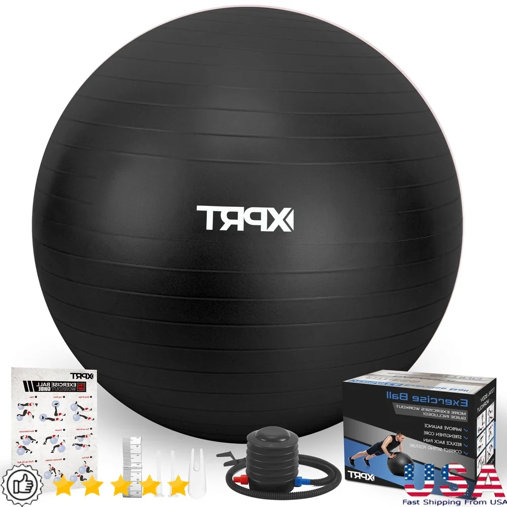 

Exercise Yoga Ball Chair Anti-Burst Thick Stability Balance Workout Ball with Quick Pump Guide Home Pilates Fitness Training