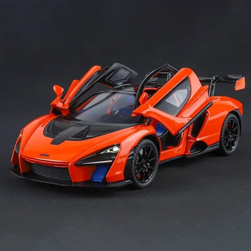 1:24 Senna Rennwagen Hohe Simulation Diecast Metalllegierung Modellauto Sound Licht Zurückziehen Sammlung Kinder Spielzeug Geschenke