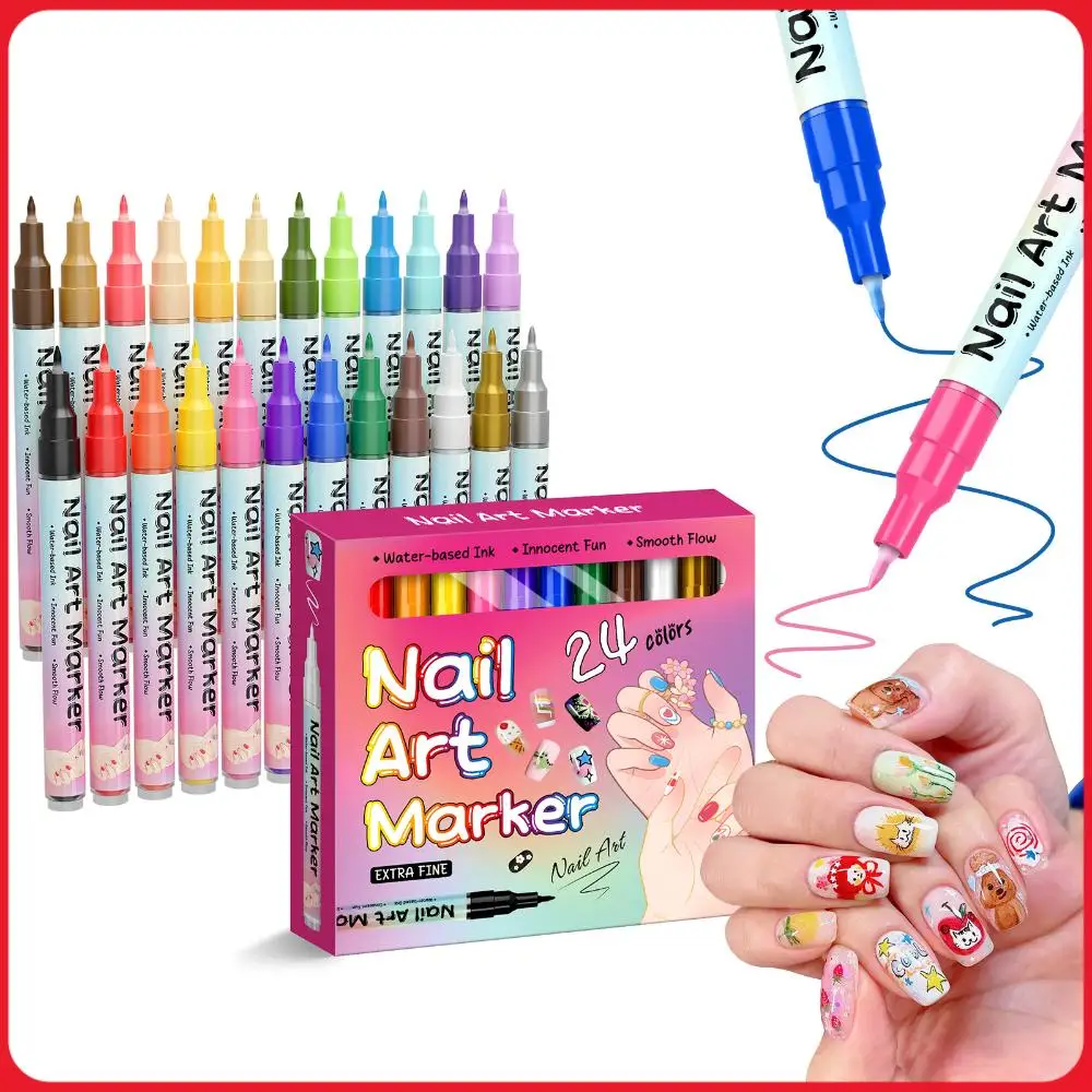 

Маркеры для рисования на ногтях DIY, быстросохнущие, водостойкие, гелевые, для домашнего и салонного использования