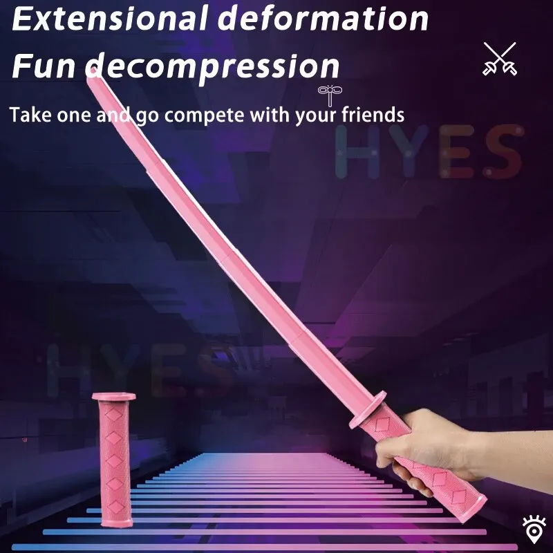 Faca samurai de gravidade extensível, adereço de cosplay, descompressão, brinquedo katana retrátil criativo, espada de gravidade, presentes para crianças e adultos