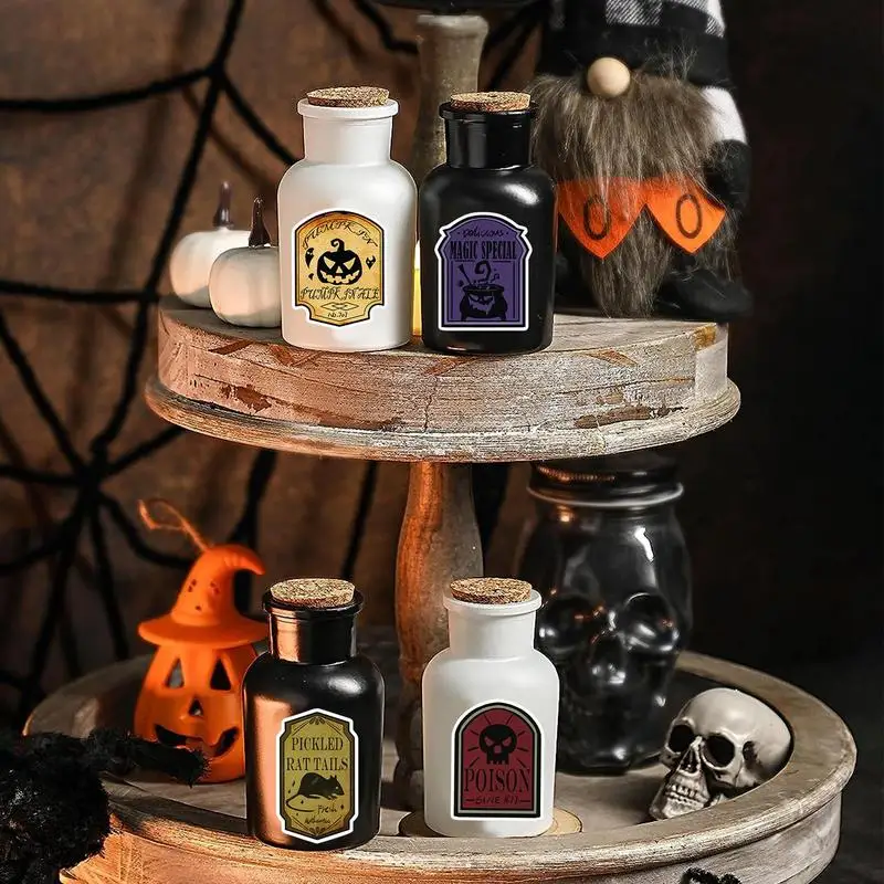 Halloween Stickers For Water Bottles Party Sticker Potion Bottle Decal Charm Potion Stickers 51 Pcs Assorted Water Bottle