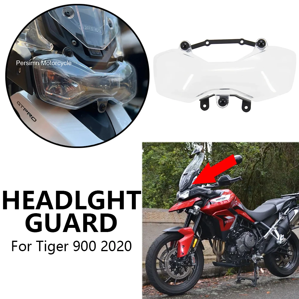 タイガー-900-tiger900-2020-新しいオートバイアクセサリーフロントランプカバープロテクターヘッドライト保護ガード透明キット