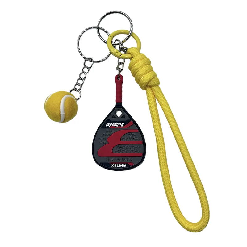 Vertex Keychain, Mini Tennis Racket Shape, Portable Hanging Loop, Perfect for Sports Enthusiasts, Body Decoration Accessory