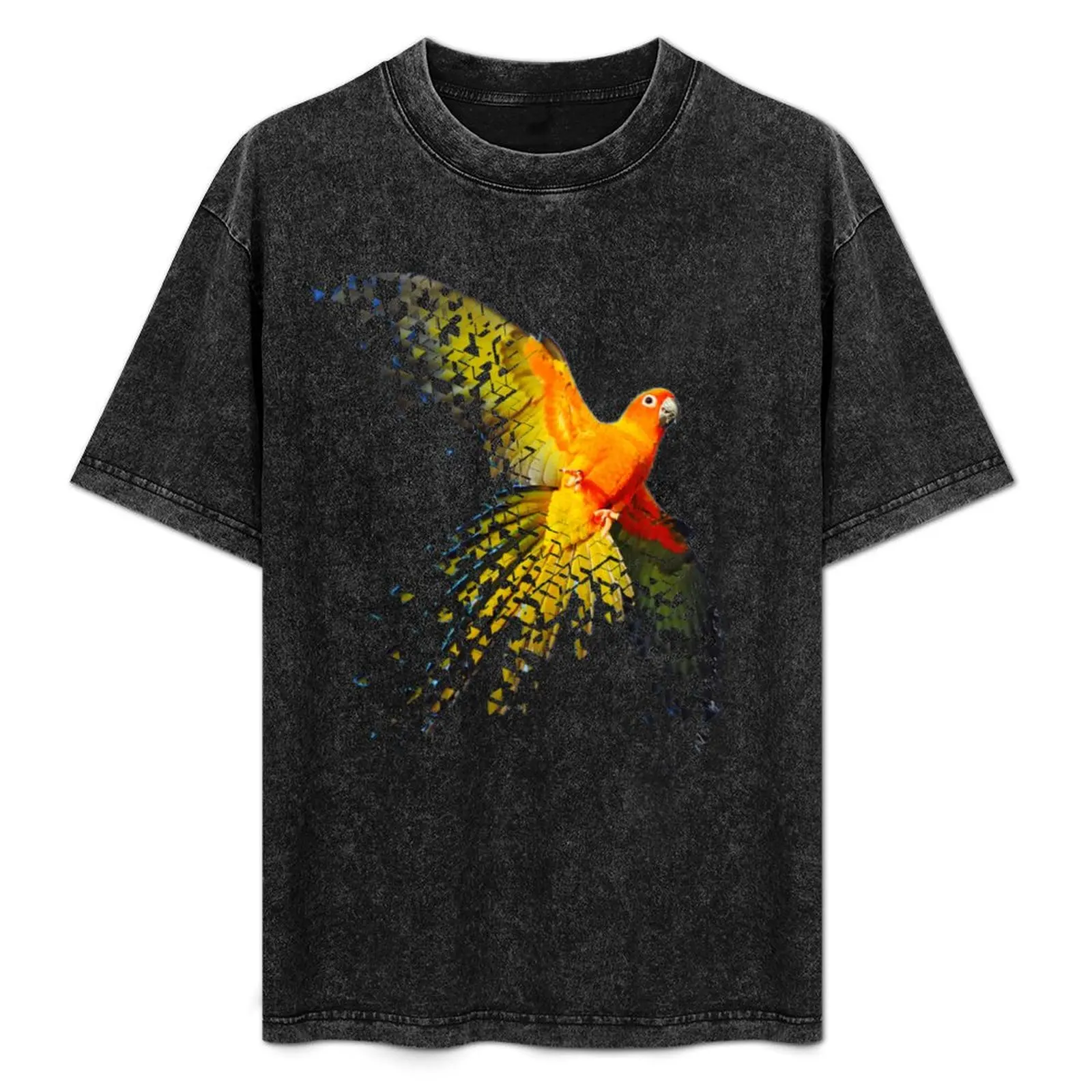 

Sun Conure Beautiful Dispersed Flying Design T-Shirt Ultra Soft Breathable Tee Top