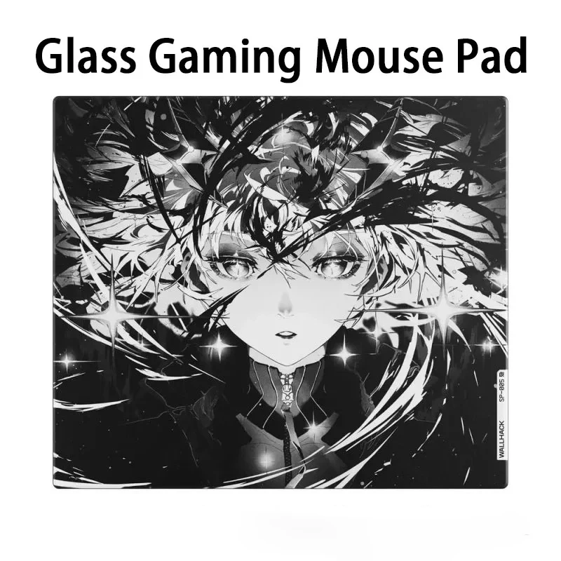 Trendy INS Anime Cool Girl XXL Photovoltaic Glass Mouse Pads Large Size E-sports Gaming Desk Pad PC FPS Gaming Mousepads