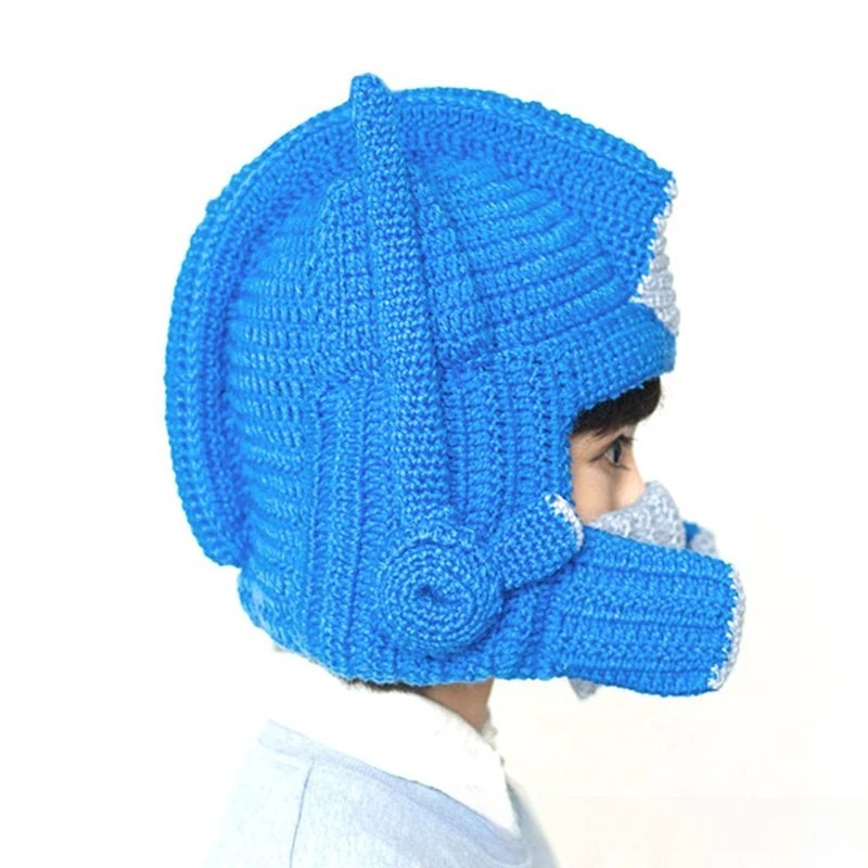 หมวกไหมพรมถักมือรูปหมวกออพติมัส ไพรม์ แปลงร่างฤดูใบไม้ร่วง-ฤดูหนาว ของขวัญคริสต์มาส ของใช้ในชีวิตประจำวัน