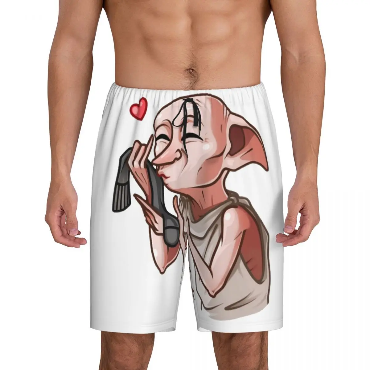 

Пижамные шорты с принтом Dobby Meme на заказ, мужская одежда для сна из волшебного фильма на Хэллоуин, короткие пижамы с карманами
