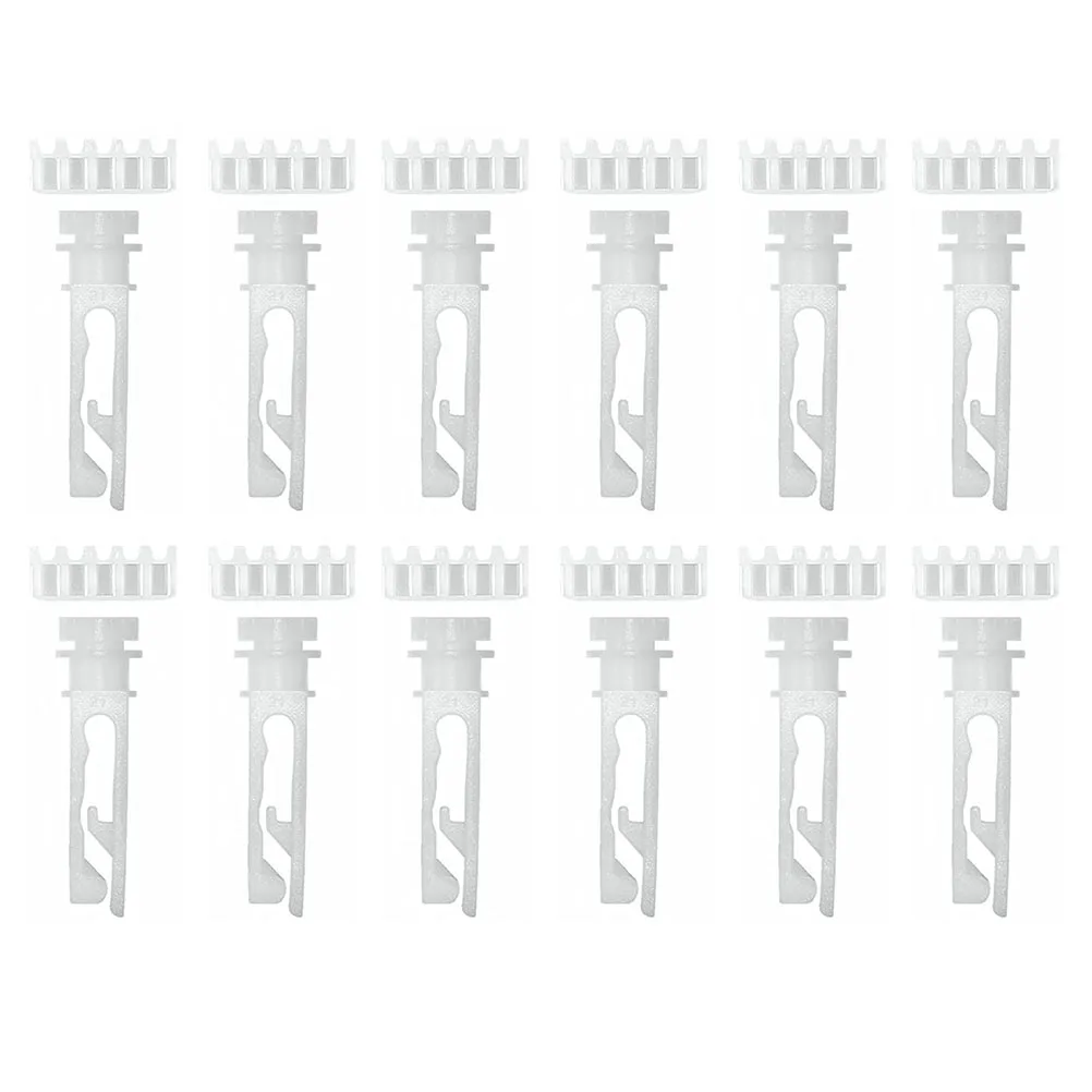 

12 Sets Vertical Blinds Replacement Curtain Pulley Repair Kits White Easy Storage Home Office Blind Slides Plastic Practical