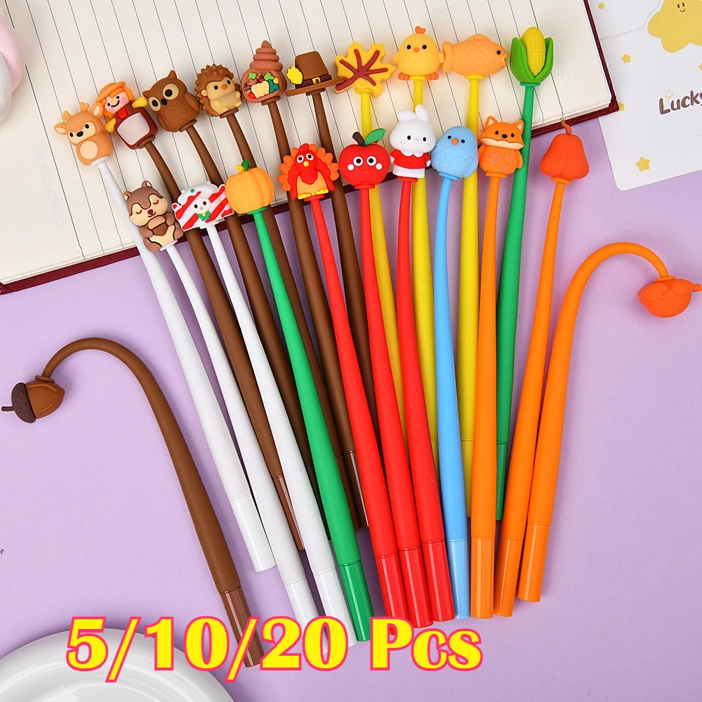 

5/10/20 шт. гелевая ручка с героями мультфильмов на День Благодарения, ручка для снятия стресса, креативный студенческий приз, канцелярские принадлежности, подарок