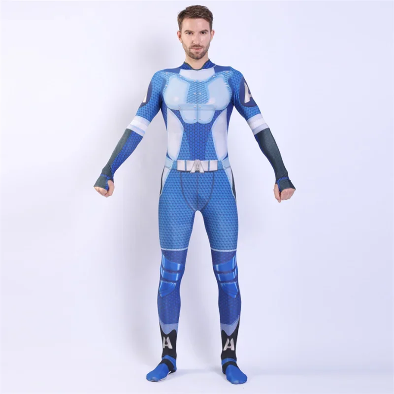 Die Jungen Homelander a-trainieren die tiefen die sieben Sternenlicht Cosplay Kostüme Erwachsene Kinder 3D Spandex Zentai Anzug Bodysuit Kostüme