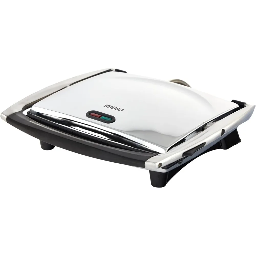 12”x 10” Inches Stainless Steel Panini Press Sandwich Maker With Ceramic Nonstick Plates