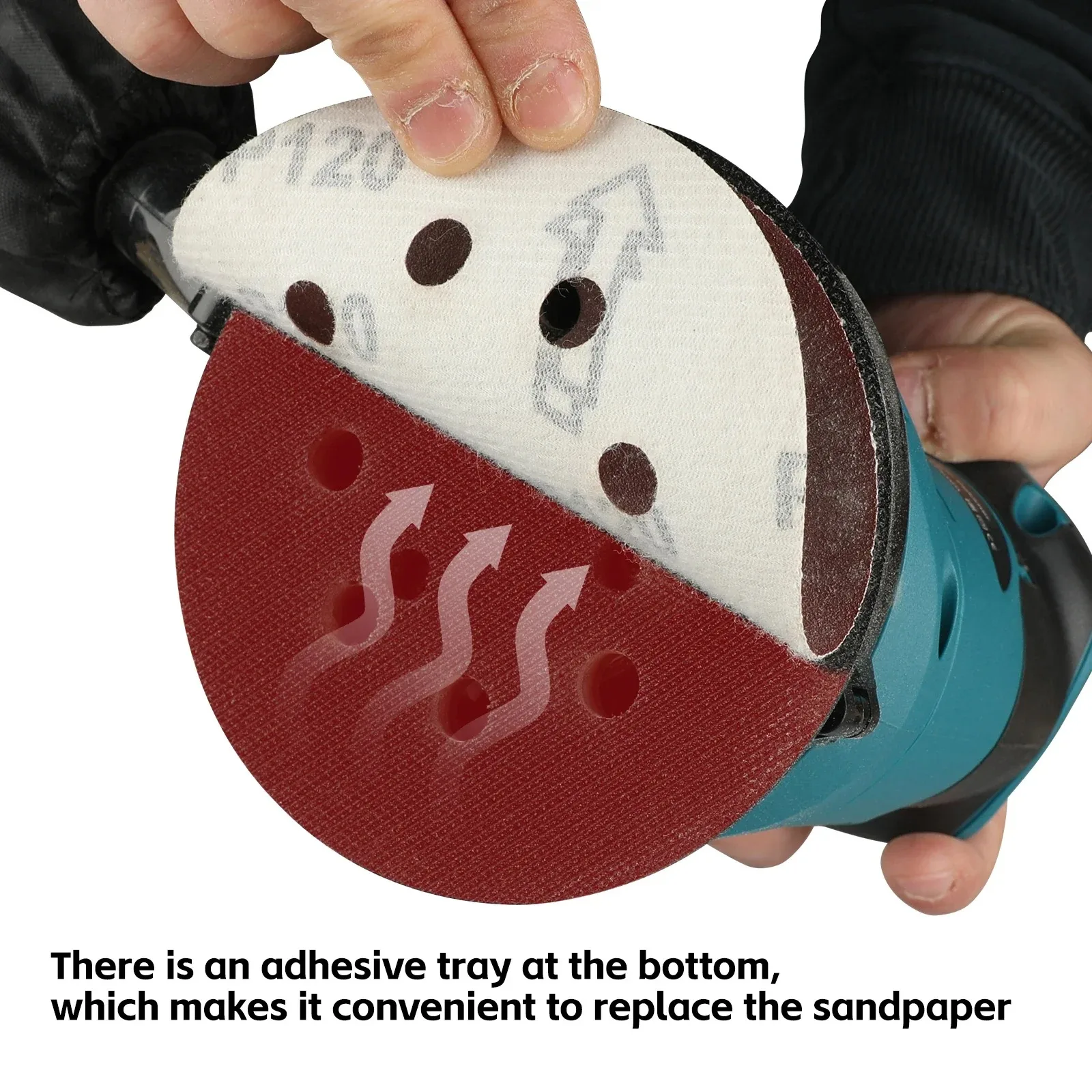 For Makita 18V Lithium Battery DBO180Z Random Orbital Sander Brushless Cordless Bare Unit, for Wood Putty Sanding & Polishing
