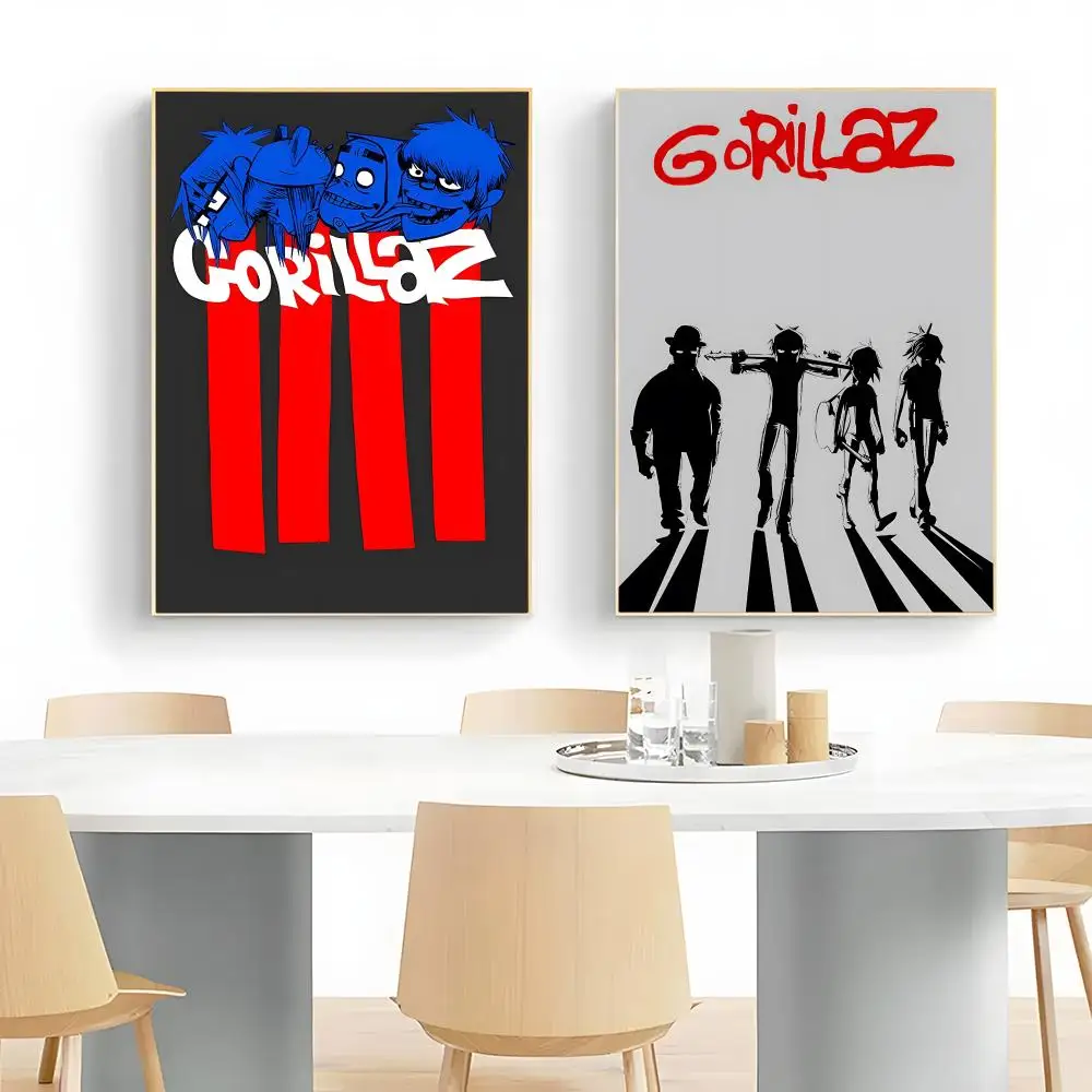 Band Virtual Gorillaz Poster Wall Art Print Decorative Mural Home Decor Gift Unframed