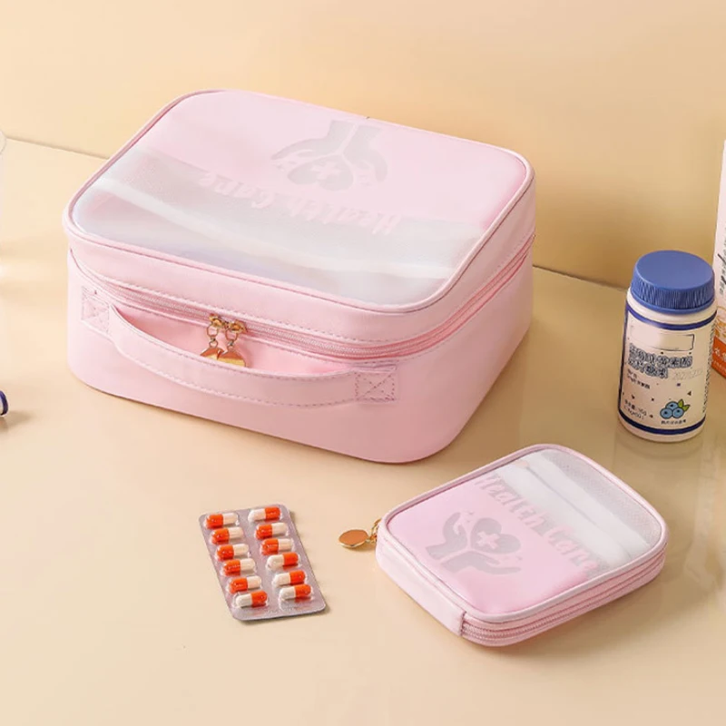 1/2Pcs Large Capacity Emergency Empty Medical Bag Travel Essential Portable First Aid Kit Bag Household Medicine Storage Bag Set