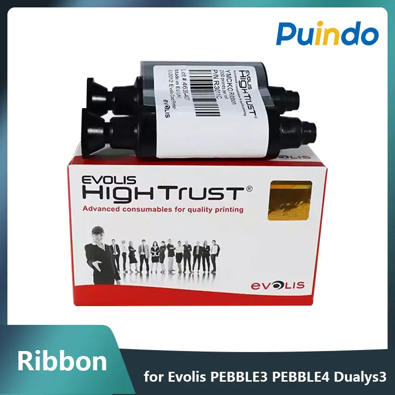 

Original new R3011C R3013E Ribbon for Evolis PEBBLE3 PEBBLE4 Dualys3 Securion And Quantum ID Card Printers