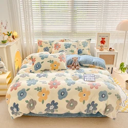 1pc Warm Quilt Cover Cartoon Style Duvet Covers Velvet and Plush Winter housse de couette Home Comforter Covers (No Pillowcase)