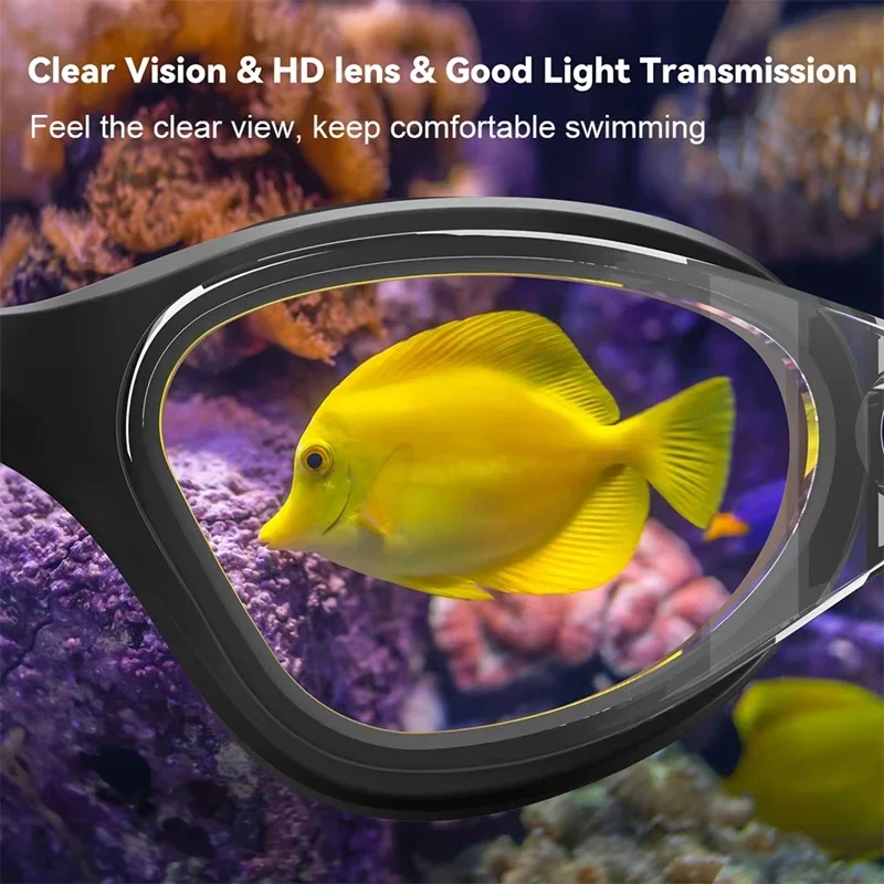 

Waterproof Anti-Fog UV Protection Adult Swimming Goggles Professional Silicone Swim Glasses with Portable Storage Case