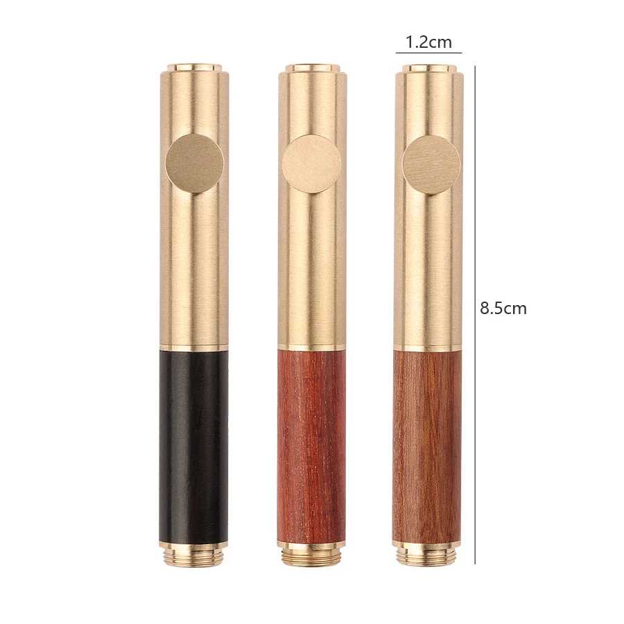 Vintage Brass Sandalwood Fountain Pen Portable Mini Pocket Business Office Writing Pens Student Art Calligraphy Stationery image 6