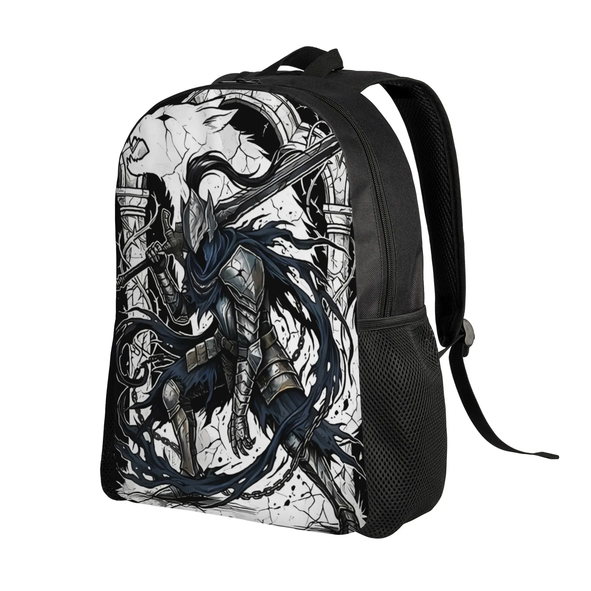 Dark Fantasy Abyss Knight Cursed Sword Wolf Sif DDark Souls Schoolbag Daily mochila Large Capacity Schoolbag Back To School