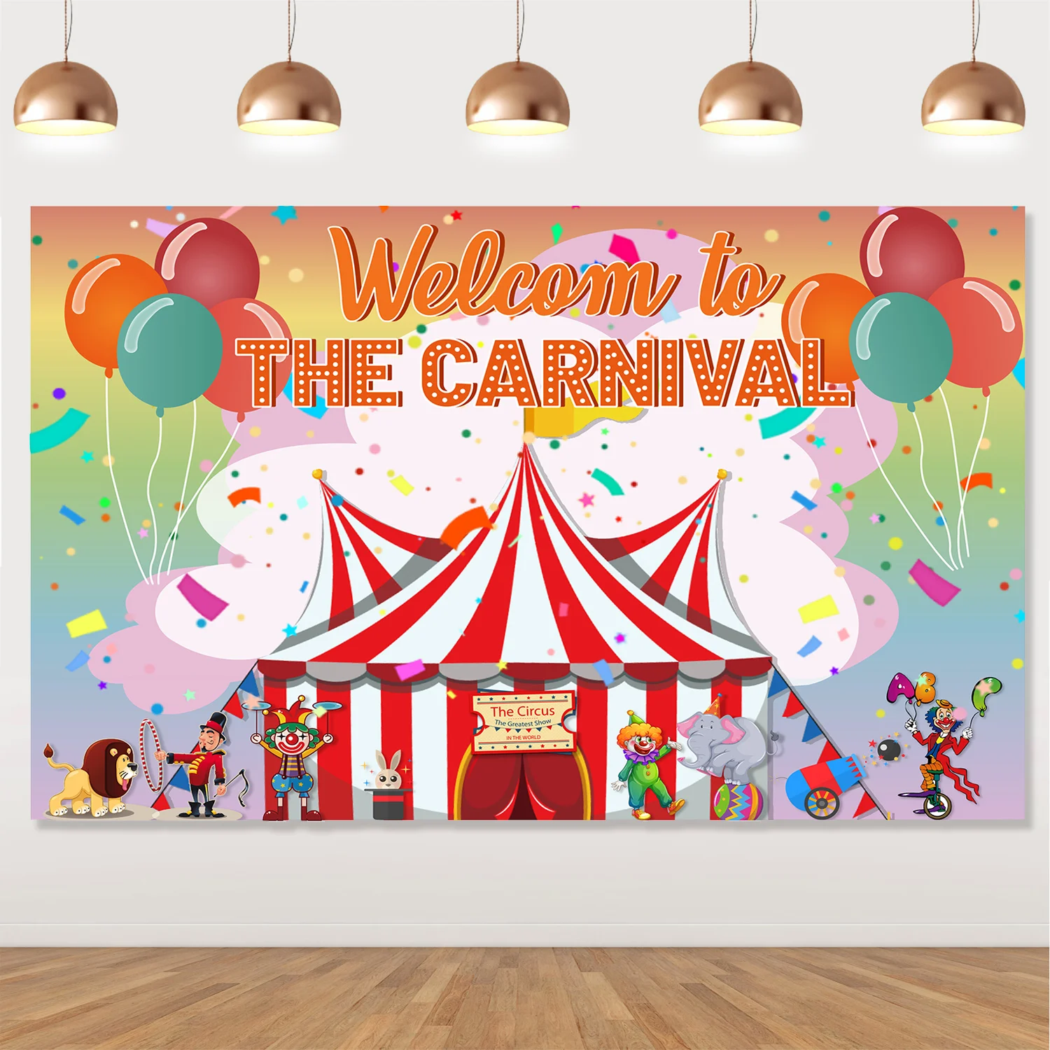 

Circus Carnival Backdrop, Welcome to the Carnival Banner, Photo Background for Circus Theme Party Decorations, Kids Birthday Par