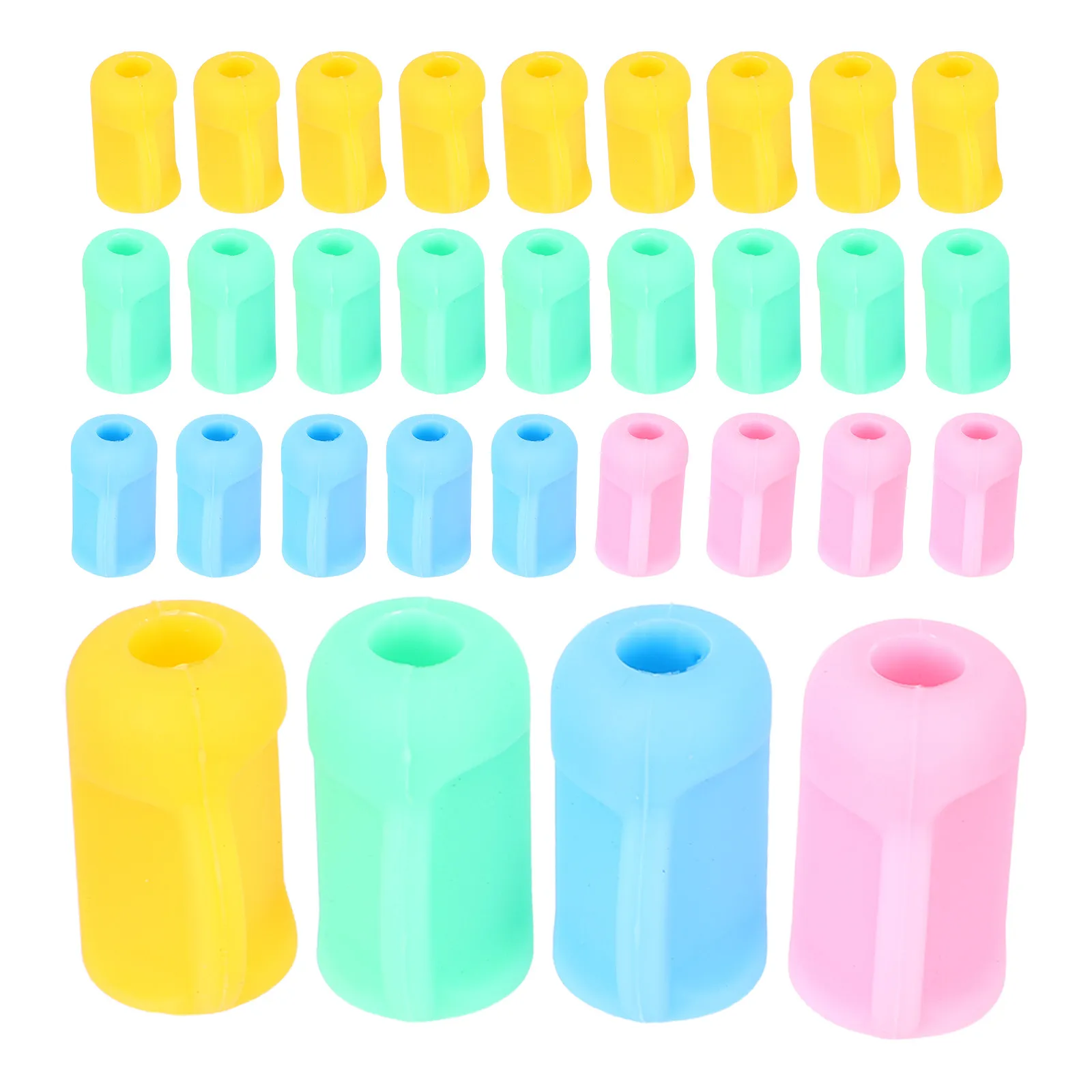 100Pcs Pencil Holder Grip Silicone Pen Clip Writing Assistance Tools Finger Grippers for Kindergarten Handwriting