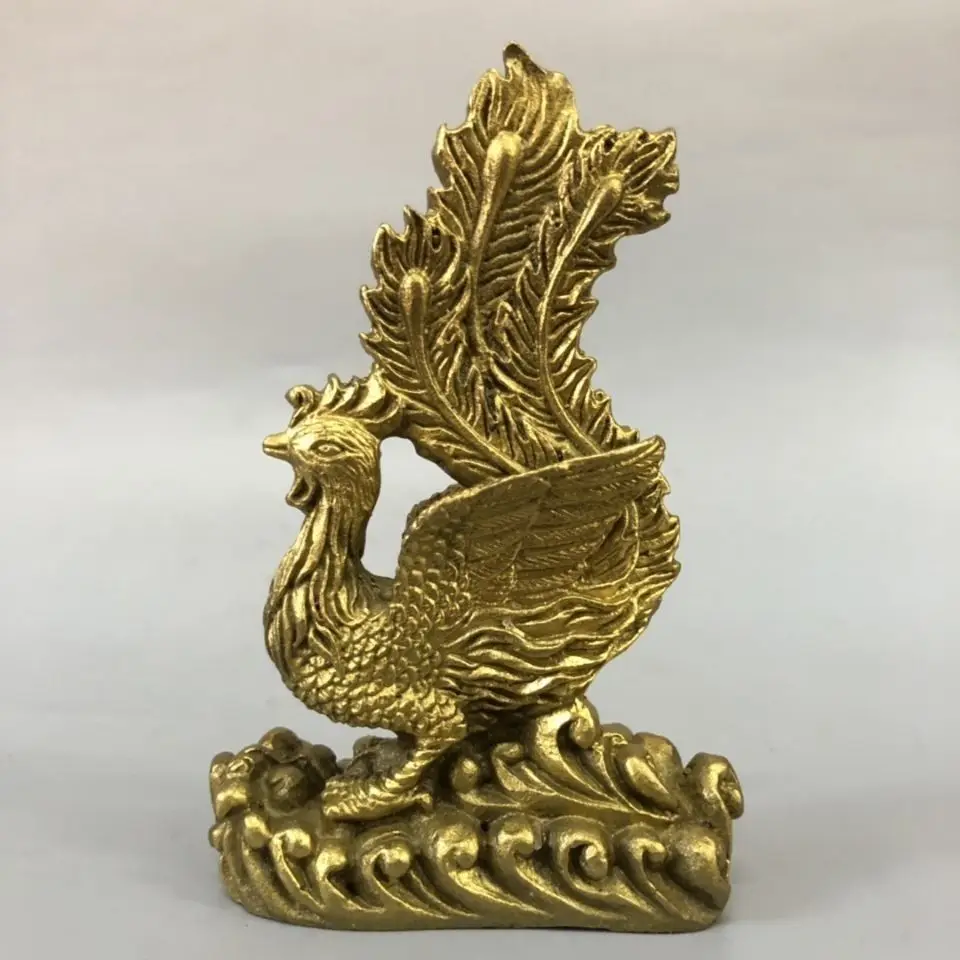 

Copper phoenix ornaments help transport marriage and increase love, peacock living room decoration handicrafts, copper ornaments
