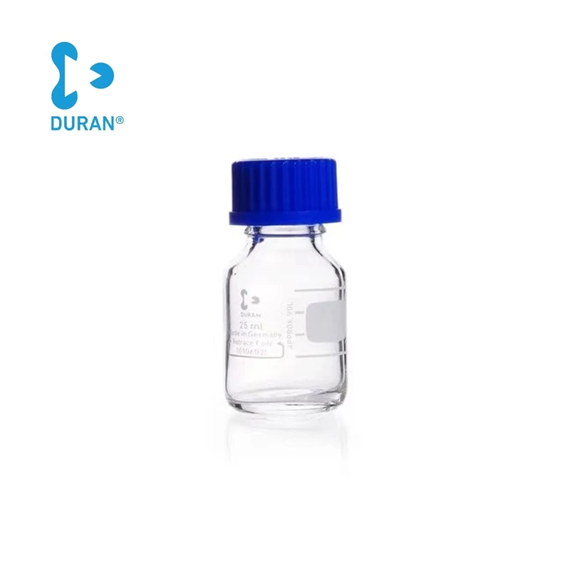 Duran/Schott Multipurpose Lab Glass Blue Cap Reagent Bottle High Borosilicate 3.3 Glass Chemical Resistance Sturdy Durable