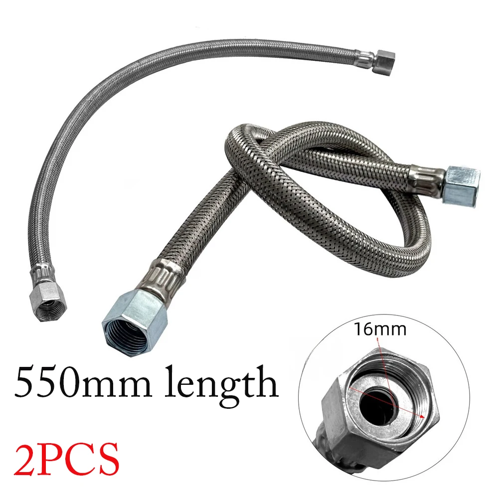  2pcs 550mm Air Compressor Flexible Hose 1/8 Flat Thread Air Pump Check Valve Connecting Pipe Pneumatic Tools Hose Air Pneumati