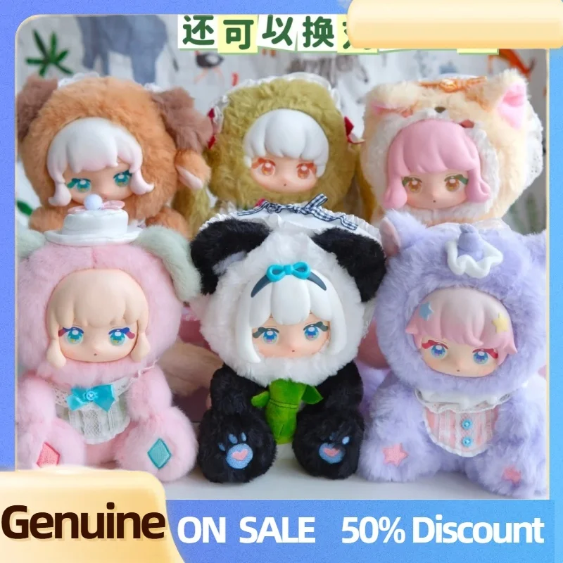 ของแท้นีนีซี แอนิมอล ปาร์ตี้ ซีรีส์ตุ๊กตาบลายด์บ็อกซ์ของเล่นสะสม Ninizee Figurine Kawaii Doo โต๊ะตกแต่งห้องสร้างสรรค์ของขวัญ