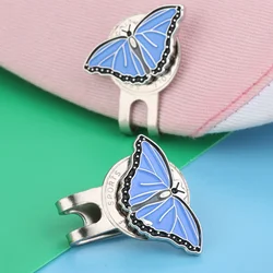 Professional Alloy Golf Cap Clip Metal Magnetic Hat Visor Clips Golf Ball Aiming Marker Golf Training Aids - Butterfly Design