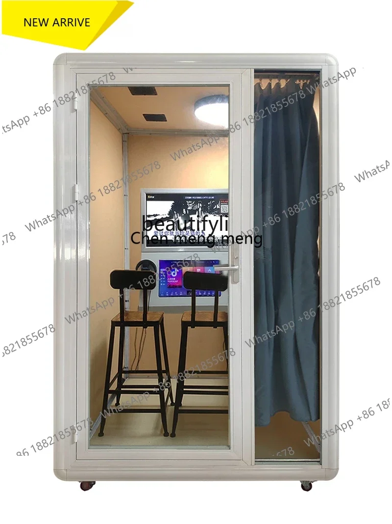 

ss newRoom Home Mini K Bar Karaoke Machine Singing K Soundproof Glass Room Singing Bar Machine Family Room Mobile KTV