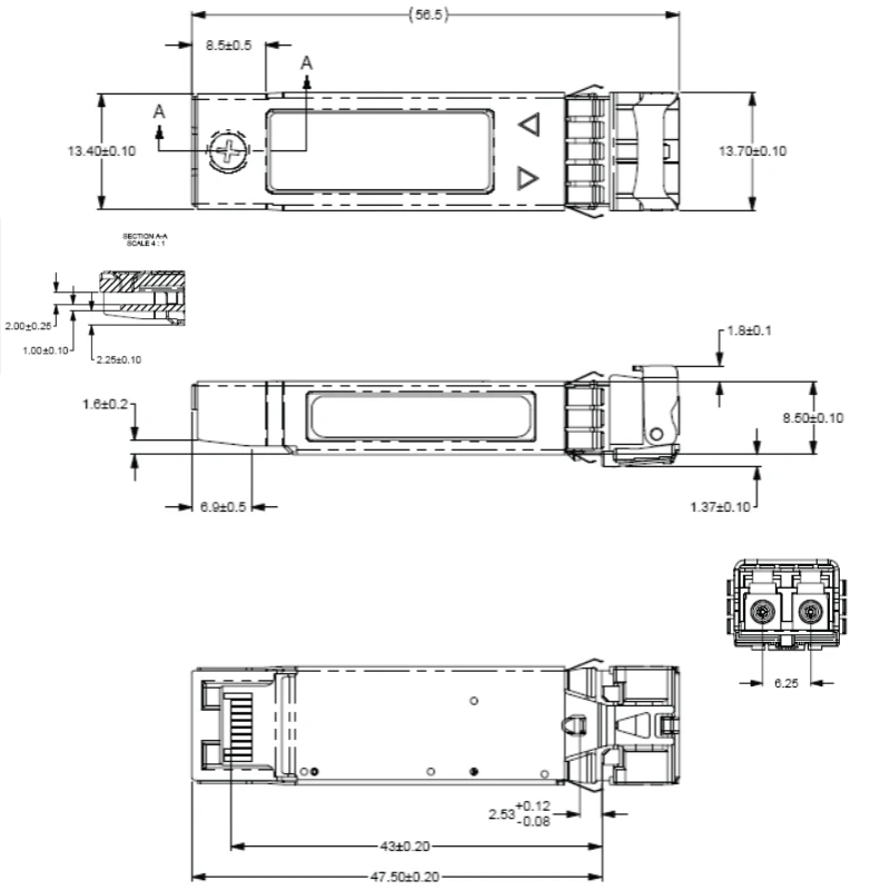 Imagem -05 - Transceptor Óptico com Conector Duplex lc 10g Sfp Mais sr 850nm 10gigabit Ethernet Compatível Plrxpl-sx-s4322-n 300m