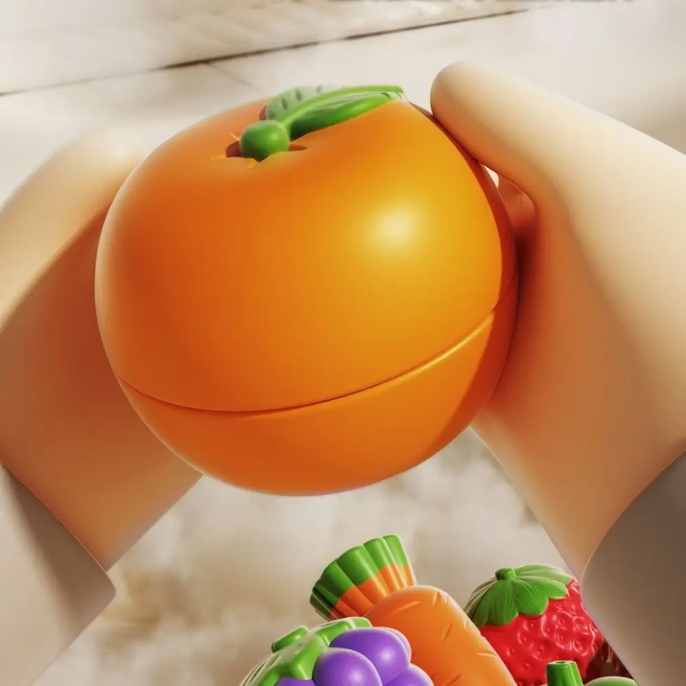 ABS مجموعة قطع الفاكهة حاوية كبيرة مجموعة تعليمية لعب اكسسوارات المطبخ لطيف لعب الأطفال الغذاء المطبخ اللعب #4
