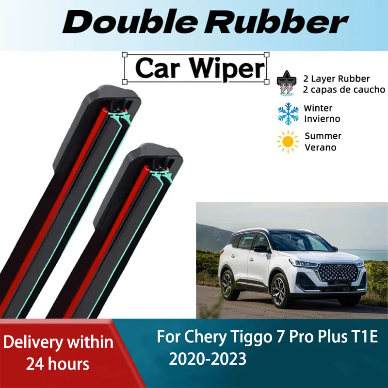 

LH Front Rear Windshield Wiper Blades For Chery Tiggo 7 Pro Plus T1E 2020 2021 2022 2023 2PCS Windscreen Cleaning Accessories