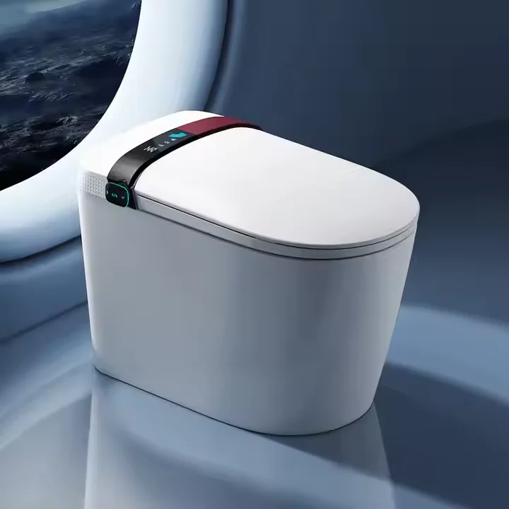 Manufacturer Wc Intelligent Automatic Electronic Toilet Bathroom Auto Flush Foot Sensor Smart Toilet for Hotel