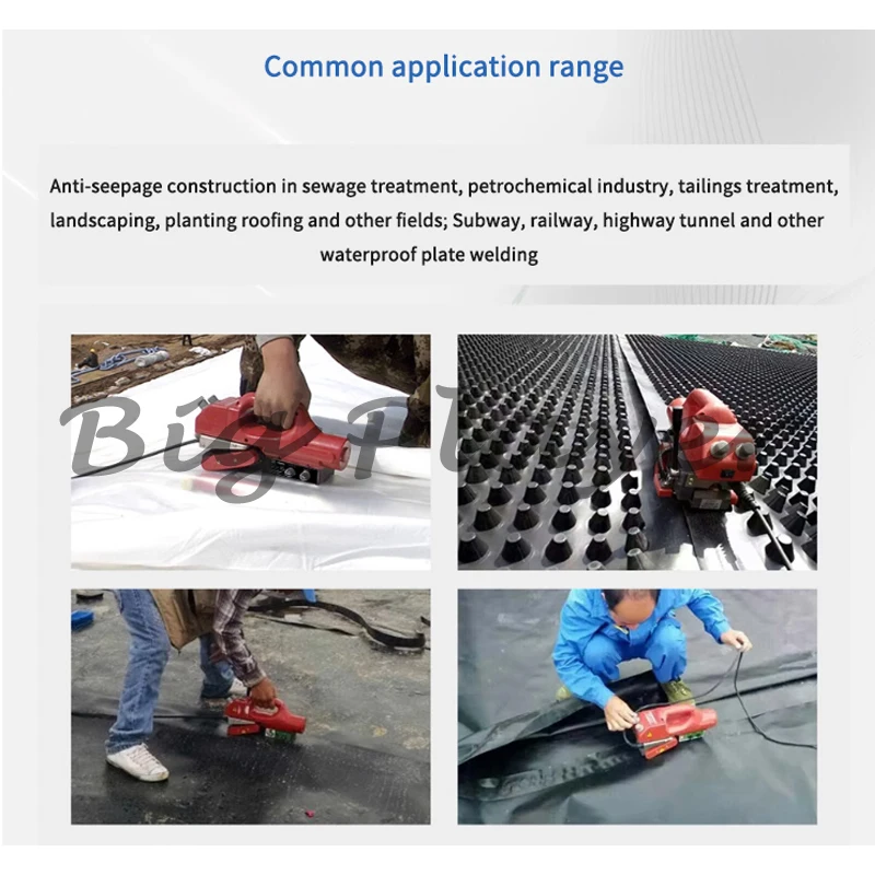 Series Geomembrane Welding Machine Hot Wedge Welder Impervious Membrane Plastic Film Pond Liner PVC Repairing Tools