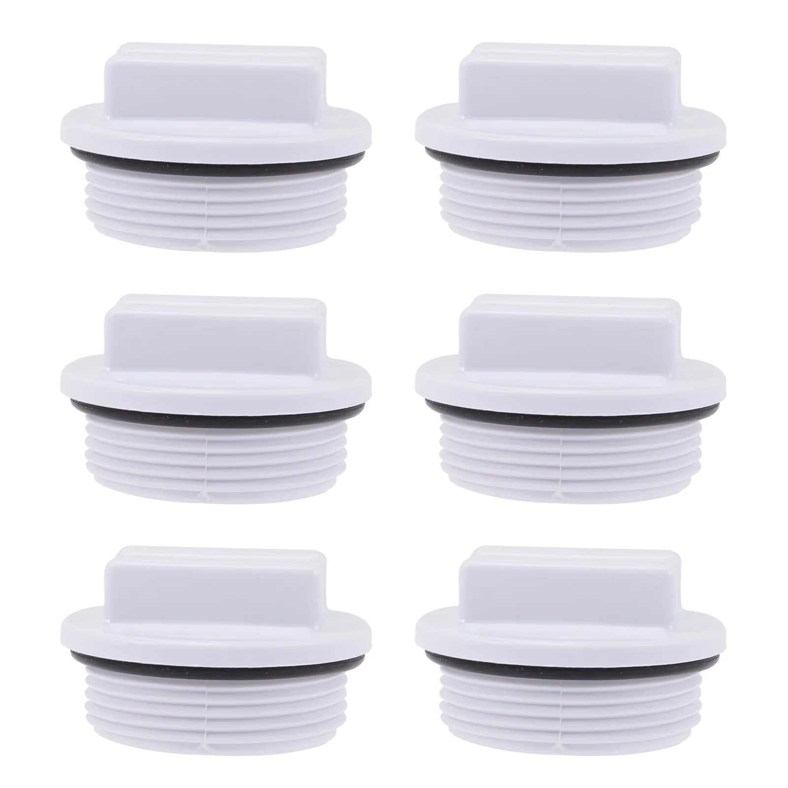 

6pcs Threaded Return Plug Winterizing Drain Spa Threaded Filter Drain Plug Filter O-Ring Leak Proof Durable Use For Pool Spa