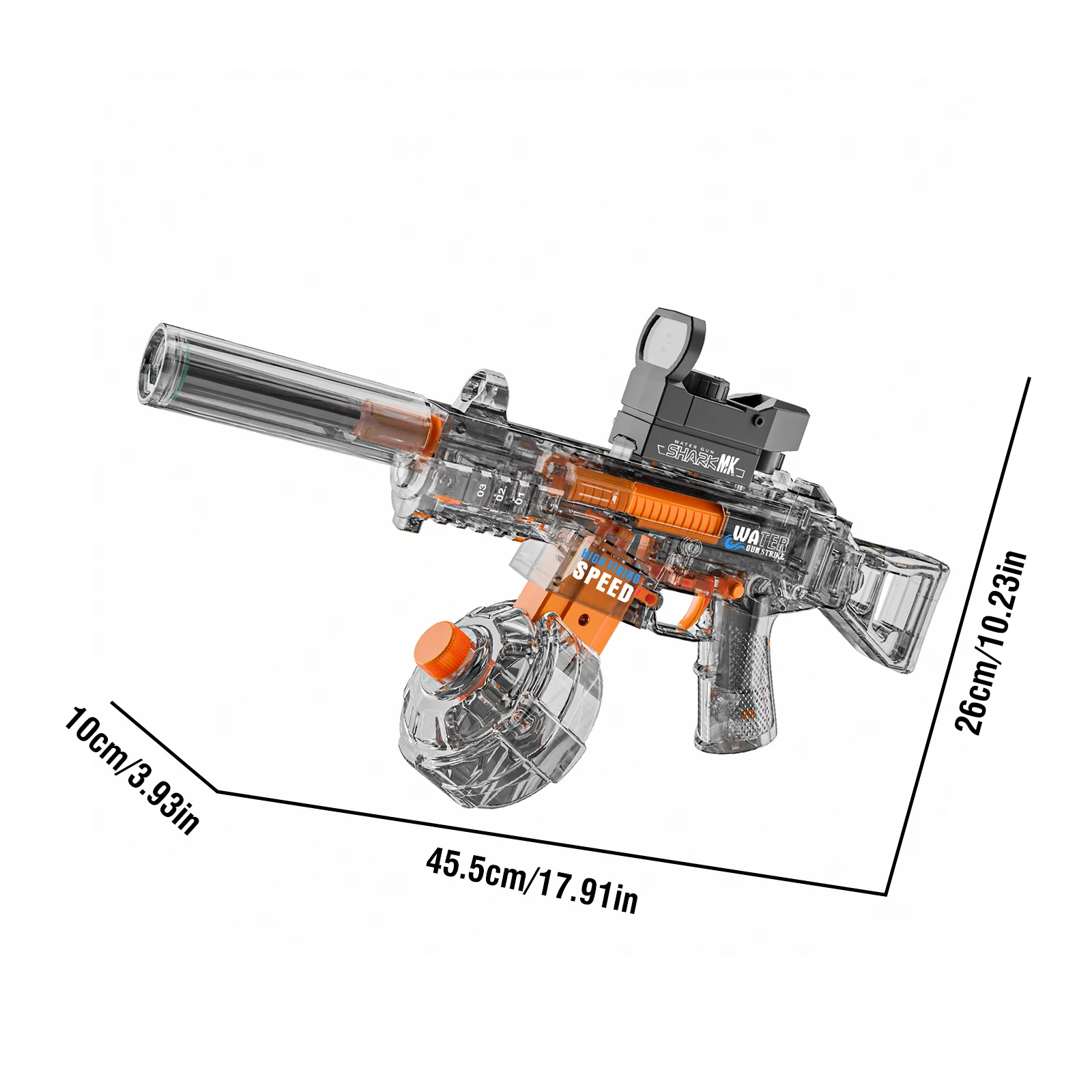 UMP45 آلة رشاش المياه الكهربائية مع الضوء لعبة الرماية الأوتوماتيكية بالكامل الشاطئ الترفيه في الهواء الطلق هدايا الأطفال والكبار #6