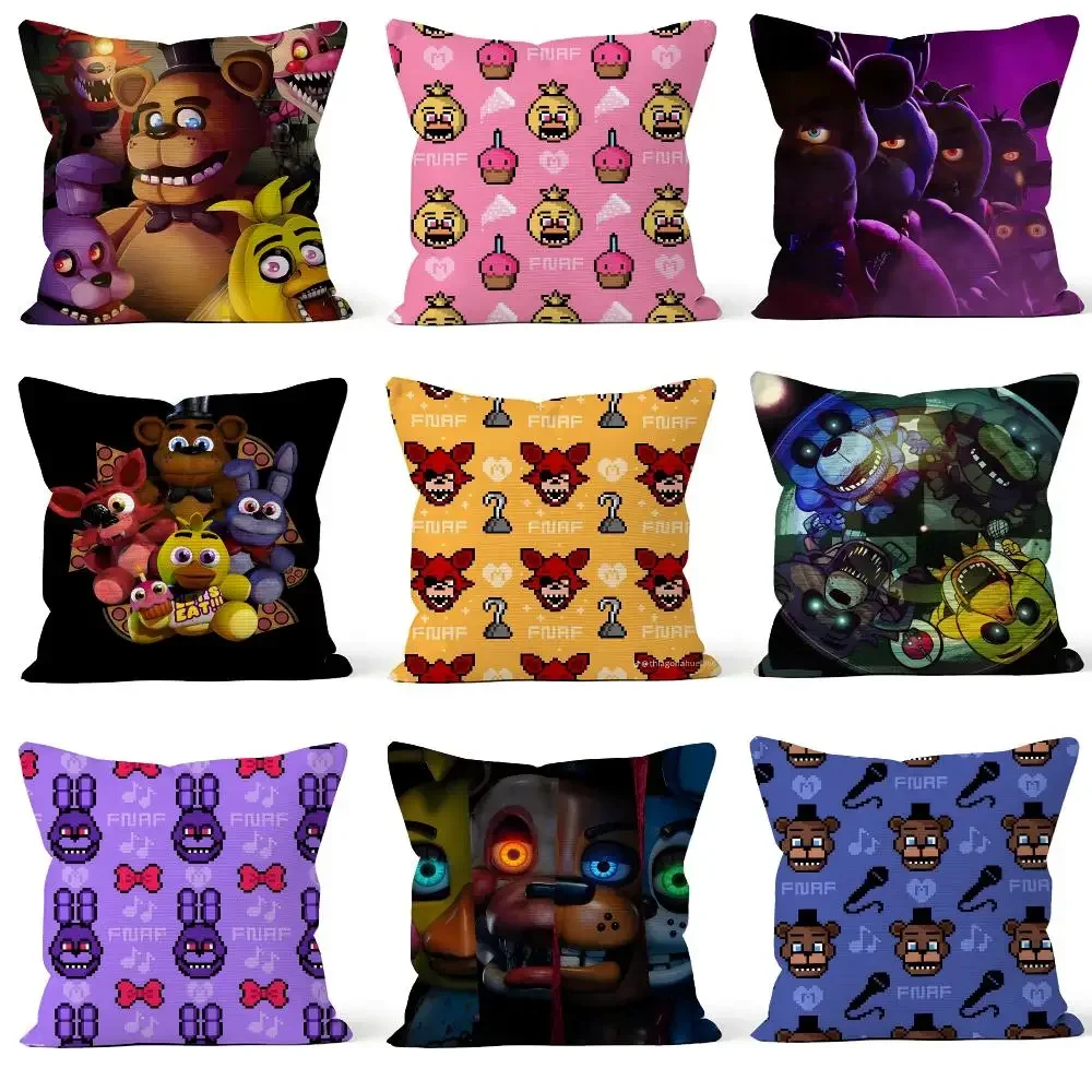 Game Five Nights at Freddy's FNAF Freddy Cushion Cover Throw Pillow Soft Short Plush Cozy Durable For Sofa Bedroom Home Decor
