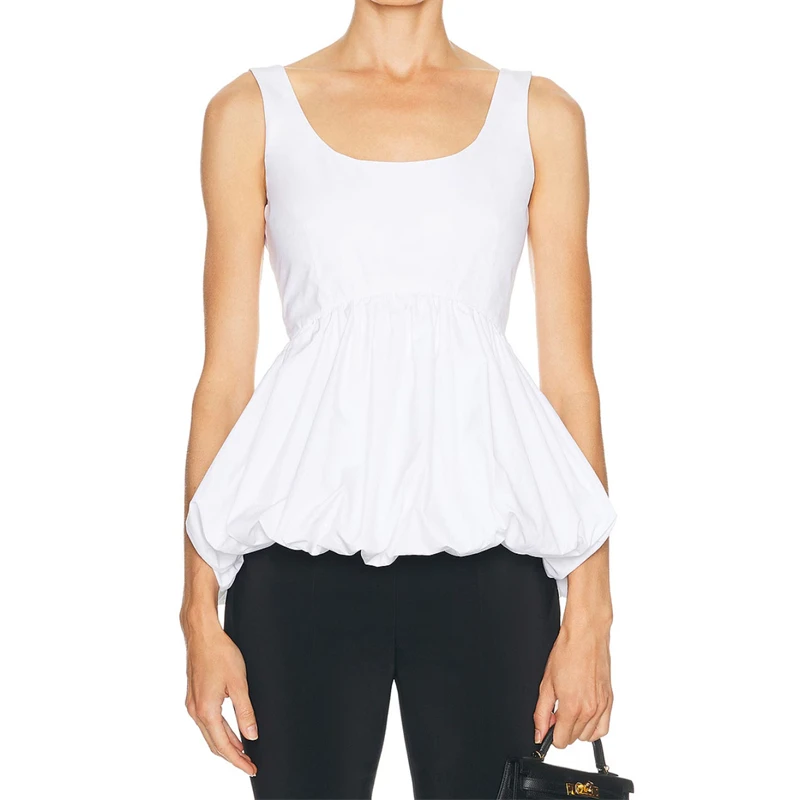 

Y2K Summer New French Ballet Style Pure Cotton Tutu Top High-Quality Backless Waist-Slimming Fashionable Casual A-LinePuff Skirt
