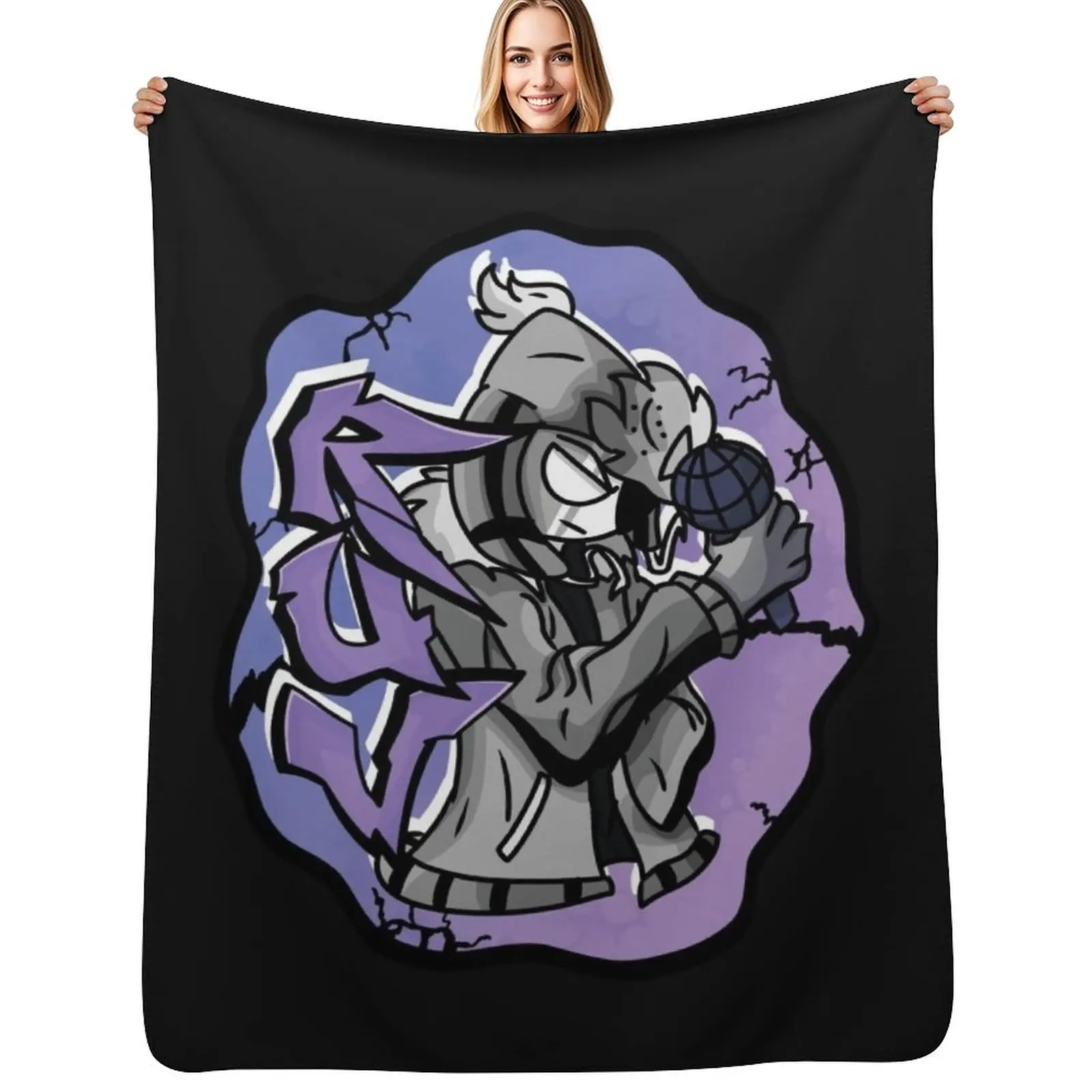 

fnf cool ruv graffiti art Throw Blanket Warm Napping Blanket for Office Couch Bed